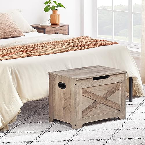 GAOMON Storage Chest, Lift Top Storage Trunk with Safety Hinge, Barn Style Organizer, Wooden Entryway Bench, Large Storage Chest for Entryway, Bedroom, Living Room