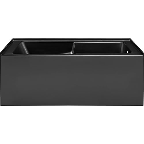Voltaire 60" x 32" Right-Hand Drain Alcove Bathtub with Apron in Matte Black