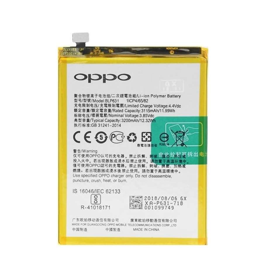 Image of Original BLP631 Battery for Oppo F5,F3, A77 (3200mAh) Battery with 1 Year Warranty ****(A0158)