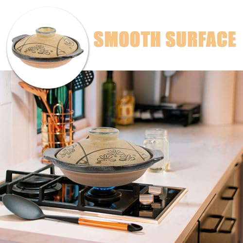 Miniatura 8 de Uonlytech Cacerola De Cerámica Japonesa De 18 Cm Resistente Al Calor Para Estufa Olla Para Guisos Y Arroz Utensilios De Cocina Domésticos Para Sopa Y Bibimbap