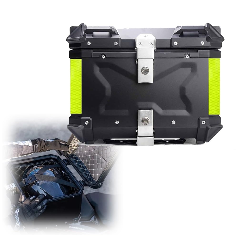 Maleta superior de aluminio para motocicleta impermeable de 45L y 65L color negro