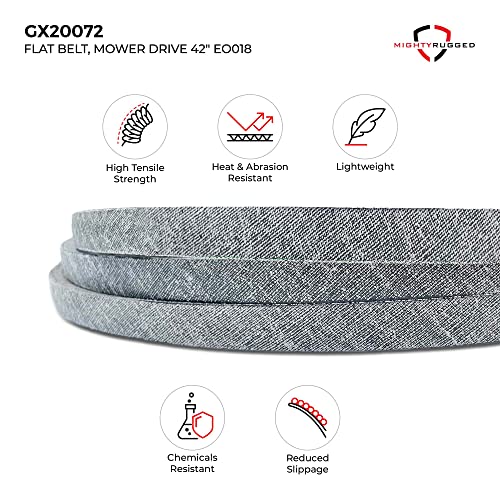 Image of GX20072 John Deere 42 inch Deck Belt Replacement - Heavy-Duty, Durable, Aramid Cord John Deere Mower Deck Belt for L100, LA100, 100, X100 Series Mower