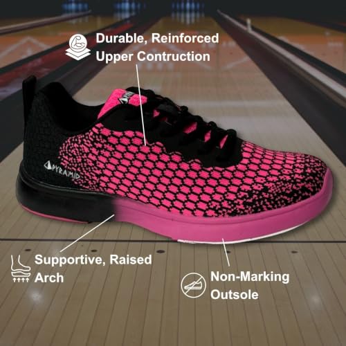 Image of Pyramid Women's Path Lite Seamless Mesh Bowling Shoes - Lightweight Seamless Design, Athletic Fit, Breathable Knit Upper, Universal Slide Soles