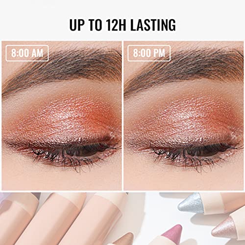 Oulac Waterproof Eye Shadow Stick Smooth and Long Lasting, Shimmering Glitter Finish, Blendable Eyes Makeup, Vegan & Cruelty-Free 3.8g, 19 Seafoam - Image 6