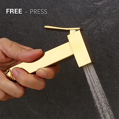 Grifo para bidé en oro cepillado de latón macizo de lujo 5