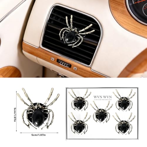 Image of 5 PCS spider Car Decor, cute Air Freshener Vent ClipsCar Accessories Decoration for Refillable Outlet Diffuser, Universal for Most Cars (spider)