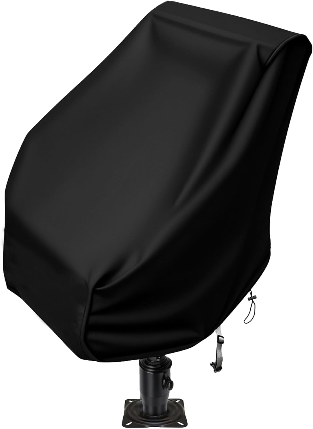 Boat Seat Cover Heavy Duty Oxford Fabric, Captain's Chair Cover Weather Resistant 420D Waterproof, Boat Bench Chair Seat Cover, 24" L x 22" W x 25" H-Black