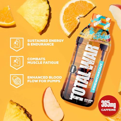Image of REDCON1 Total War Ready to Drink Pre Workout | Rainbow Candy | 365mg Caffeine + Citrulline Malate + Beta Alanine | Zero Sugar (12 Pack)