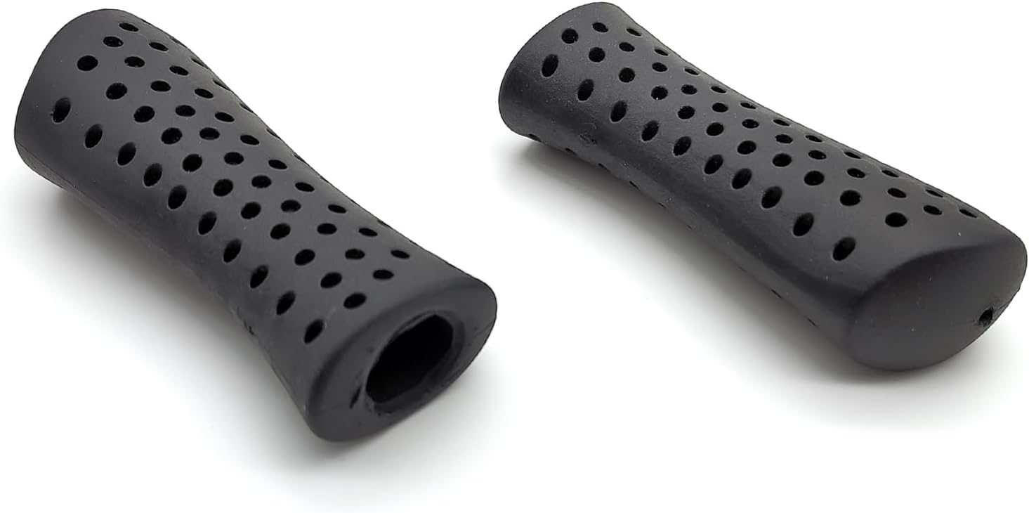 Wheelchair Hand Grip,Rollator Hand Grip,Transport Chair Hand Grip.7/8”,Universal Replacement Parts,Ergonomic design,Porous breathable,Large size with better hand feel,Excellent Comfort (1Pr,Black)