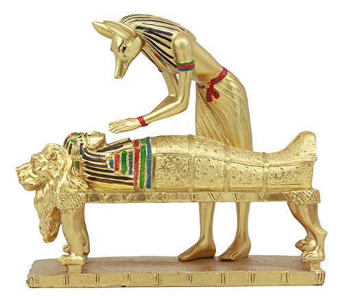 Estatua Dorada de Anubis Egipcio Clásico