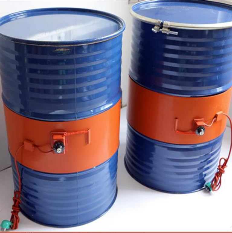 Pasek grzewczy do trzpienia oleju z regulowanym termostatem silikonowy silikonowy do dużych obciążeń tłuszczu grzejnik (rozmiar 20 l/860 x 200 mm/800 W, kolor: pokrętło regulacji temperatury)