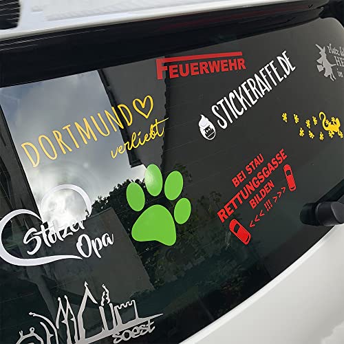 Hellweg Druckerei Wasserski Herzschlag Wassersport Ski Sport Liebe Auto Aufkleber Sticker Heckscheibenaufkleber - Image 3