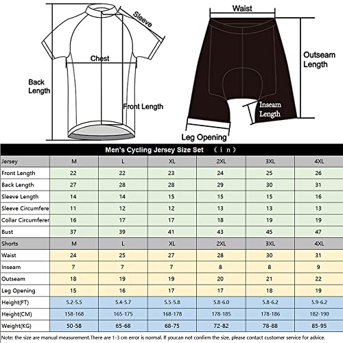 Men's Cycling Jersey Set Professional Bicycle Team Short Sleeve Breathable Quick-Dry Shirt with 4D Padded Bib Shorts - Image 4