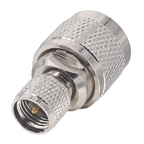 Adaptador coaxial N Macho a Mini UHF Macho 2 piezas miniatura 4