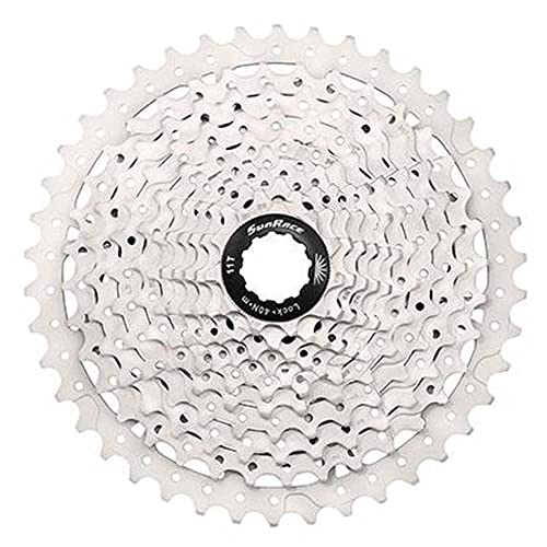 SUN RACE CSMS3 10-Speed Cassette 11-42T. Metallic, Adultos Unisex, Plateado, ESTANDAR