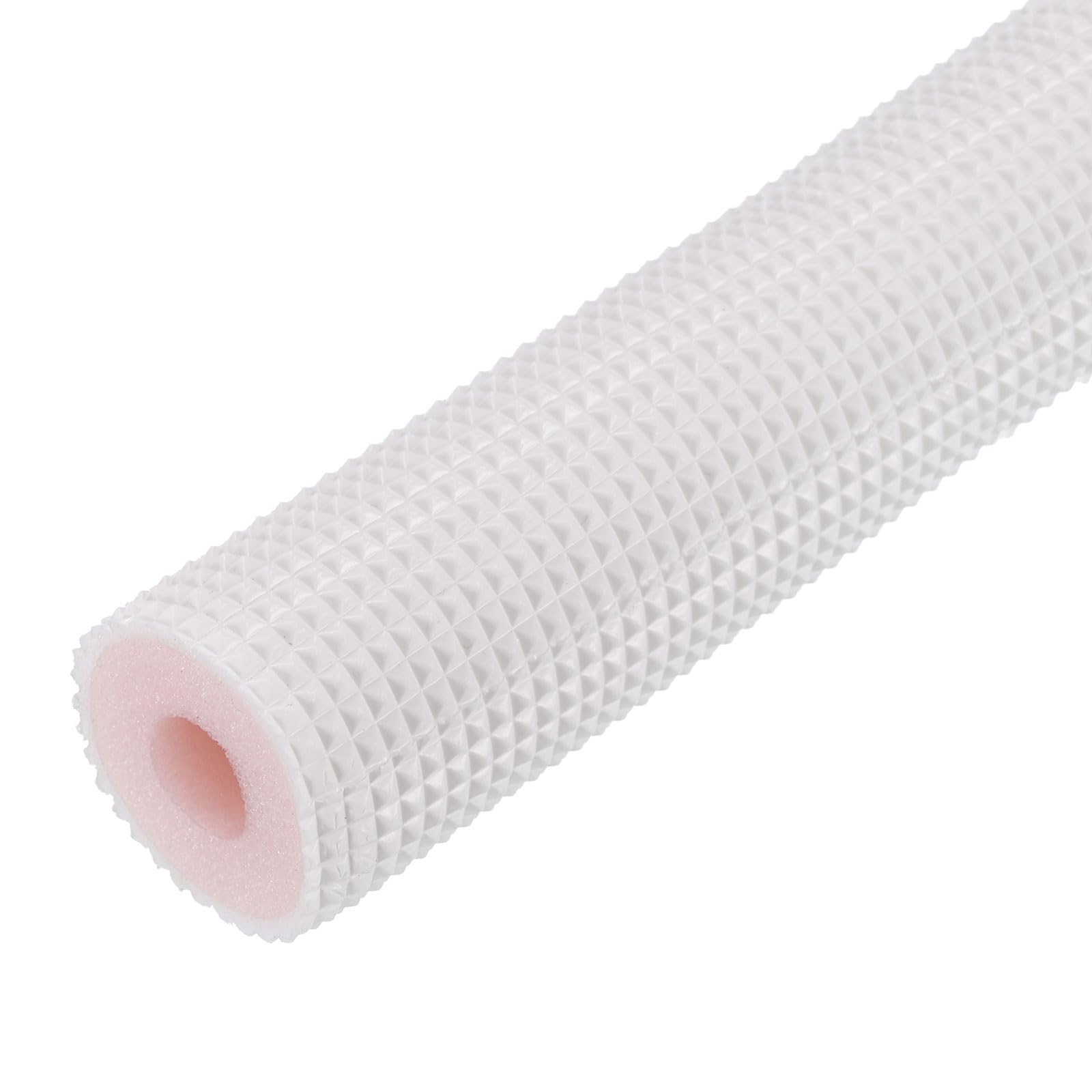 PATIKIL Tubo de Aislamiento de Tubería de 12mm ID x 10mm Grosor x 1.8m Tubo de Espuma Aislante Antideslizante para Tuberías de Aire Acondicionado Color Blanco Rosa