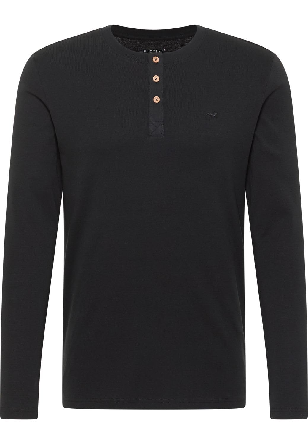 MUSTANG Herren Langarmshirt ARMINTO - Slim Fit S - 6XL Blau Schwarz Baumwolle