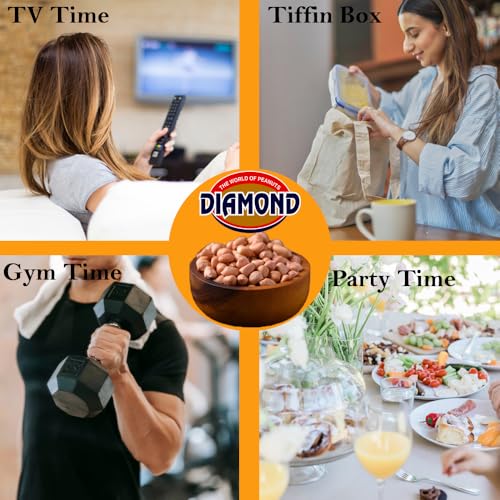 Image of Diamond Sing - Roasted Peanut (Khari Sing) with Husk, Roasted Groundnut 180 Gms | High Protein - Gluten Free Mungfali | Vacuum Packed Salted Singdana (Pack of 16) 180 Grams Each
