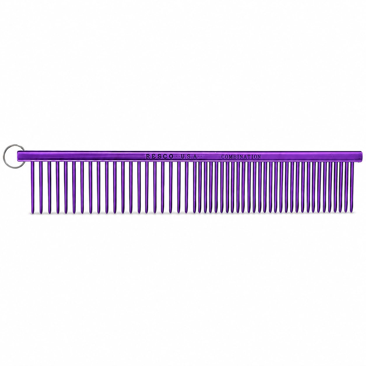 Resco Professional Grooming Comb for Dogs &amp; Cats, 1" Pins, Purple