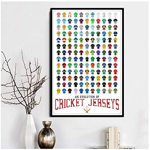 Poster stampato, maglietta sportiva da ciclismo, collezione Jerseys, stampa artistica su tela, quadro da parete, decorazione per soggiorno, 60 x 80 cm, senza cornice