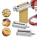 3-Piece Pasta Roller & Cutters Attachments Set for KitchenAid Stand Mixers, included Pasta Sheet Roller,Spaghetti & Fettuccine Cutter Maker Accessories