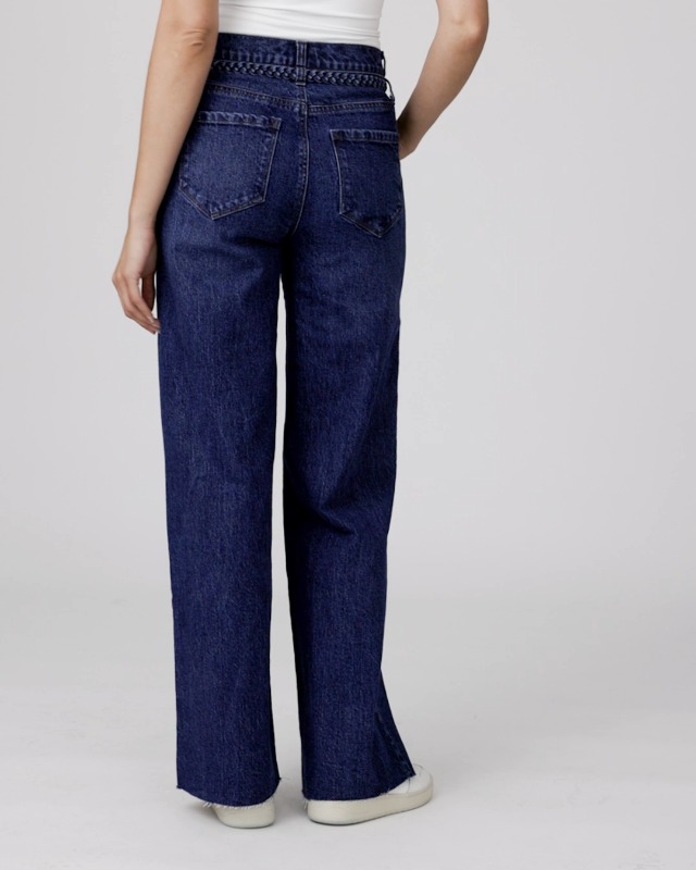 kensie Jeans for Women The Carla Retro Luxe High-Rise Belted Wide