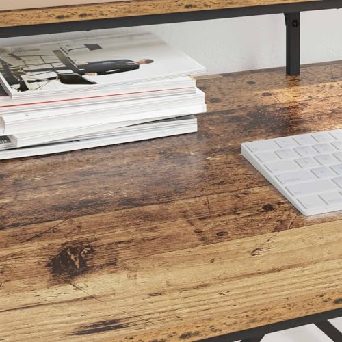 Bureau industriel table rectangulaire bois 80 x 50 x 90 cm pour bureau - 5