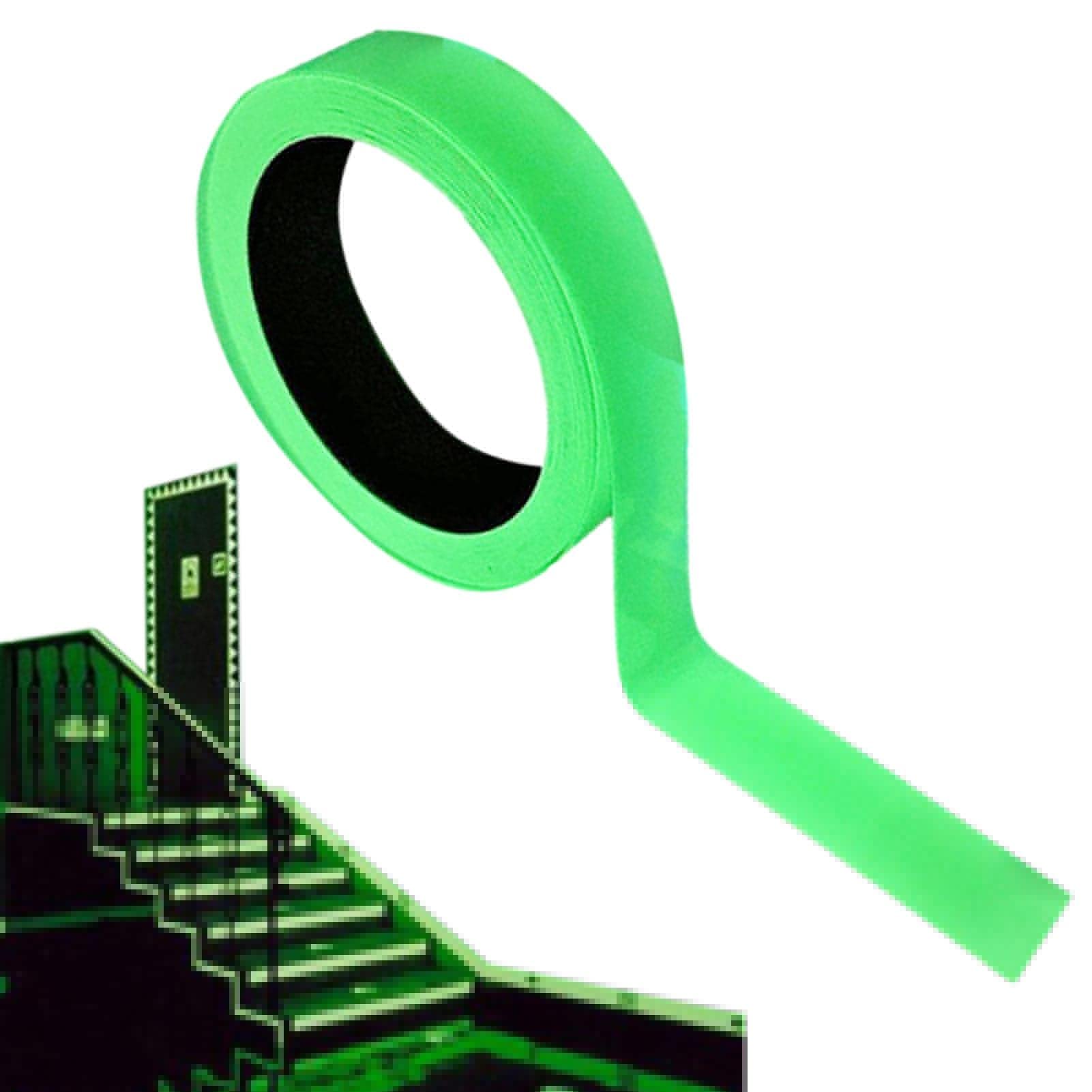 GIMOCOOL Luminous Tape, 5m x 20mm Fluorescent Tapes, Waterproof Glow in The Dark Self-Adhesive Tape Warning Tape Stage Supplies Wall Decorative Sticker Green Light, Wearable,Stable, Safety