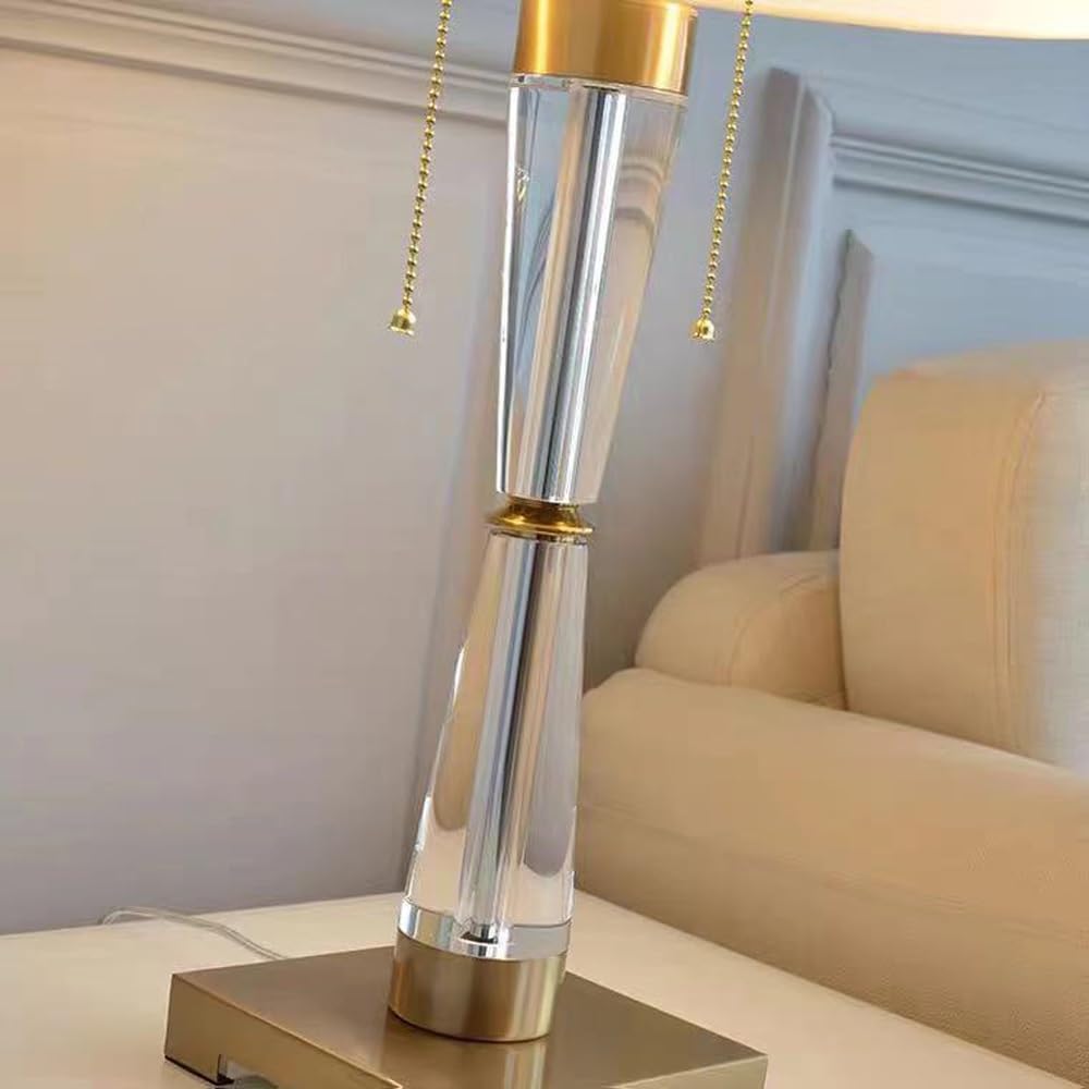 Genérico Lámpara de mesa de noche de cristal posmoderna