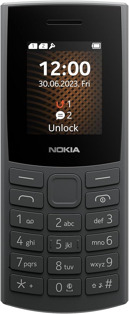 Nokia 105 4G 2. Generation (2024) – Tastenhandy mit 1,8" Display, Dual-SIM, 4G Volte für klare Sprachqualität, ausdauernder 1450 mAh Akku, kabelloses UKW-Radio, Taschenlampe – Farbe: Charcoal (EU)