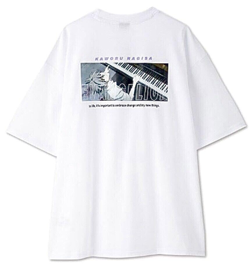 Amazon.co.jp: 新世紀エヴァ 渚 カヲル 5分袖Tシャツ 白 Lサイズ 半袖