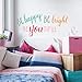 Paper Riot Co. Wall Decals Colorful Quote Stickers for Room Decor | Easy to Peel and Stick + Safe on Painted Walls - Playbook of 10 Vinyl Sheets - Be Bright, Be Happy, Be You. DIY Decoration