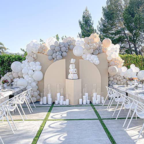 Image of PartyWoo Balloons, 50 pcs 5 Inch Matte White Balloons, for Balloon Garland or Balloon Arch as Party Decorations, Wedding Decorations, Neutral Baby Shower Decorations, White-Y13 (Pack of 3)
