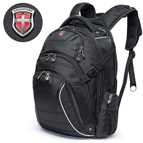 Mochila Executiva Swissport Antifurto Moderna Grande Impermeável Notebook Masculina Capa de Chuva