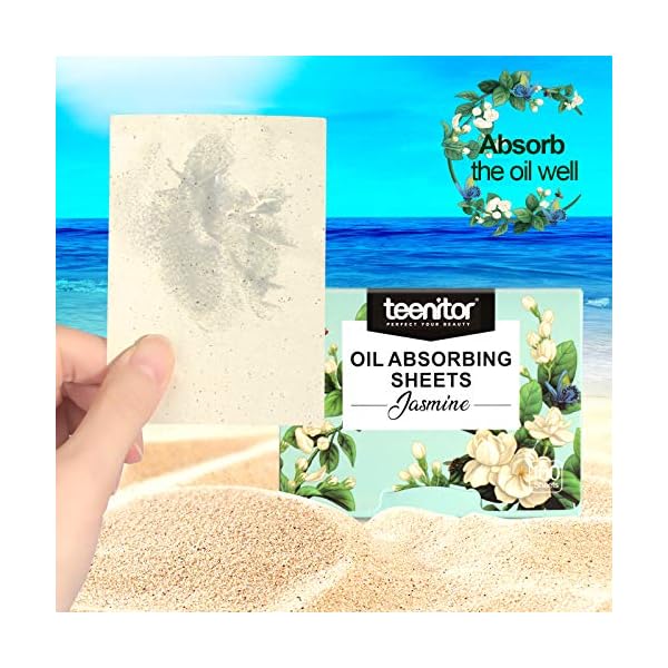 Teenitor-1000-Counts-Oil-Absorbing-Sheets-Oil-Blotting-Paper-Oil-Absorbing-Tissues-Face-Facial-Natural-Oil-Control-Film-Blotting-for-Oily-Skin-Care-Men-Women-Jasmine Teenitor Oil Absorbing Sheets for Face, 1000 Sheets Jasmine Oil Blotting Paper for Oily Skin, Natural Oil Control Film Oil Blotting Sheets for Face Men Women, Face Oil Sheets