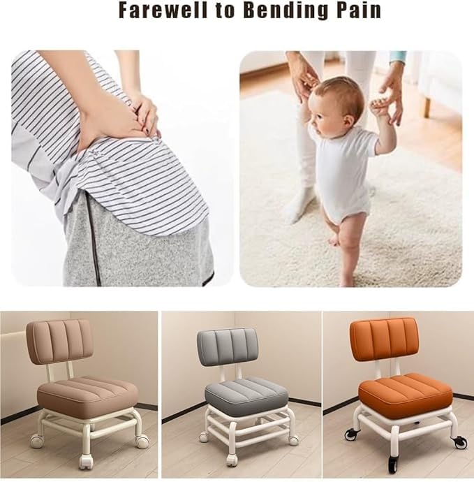 MAPPLE CREATION Adjustable Rolling Stool Chair, Salon & Spa Stool with Universal Swivel Wheels, Rolling Foot Rest Chair for Home, Tattoo & Facial Care Salon Chair Pedicure Chair for Salon (Beige) MAPPLE CREATION Adjustable Rolling Stool Chair, Salon & Spa Stool with Universal Swivel Wheels, Rolling Foot Rest Chair for Home, Tattoo & Facial Care Salon Chair Pedicure Chair for Salon (Beige)