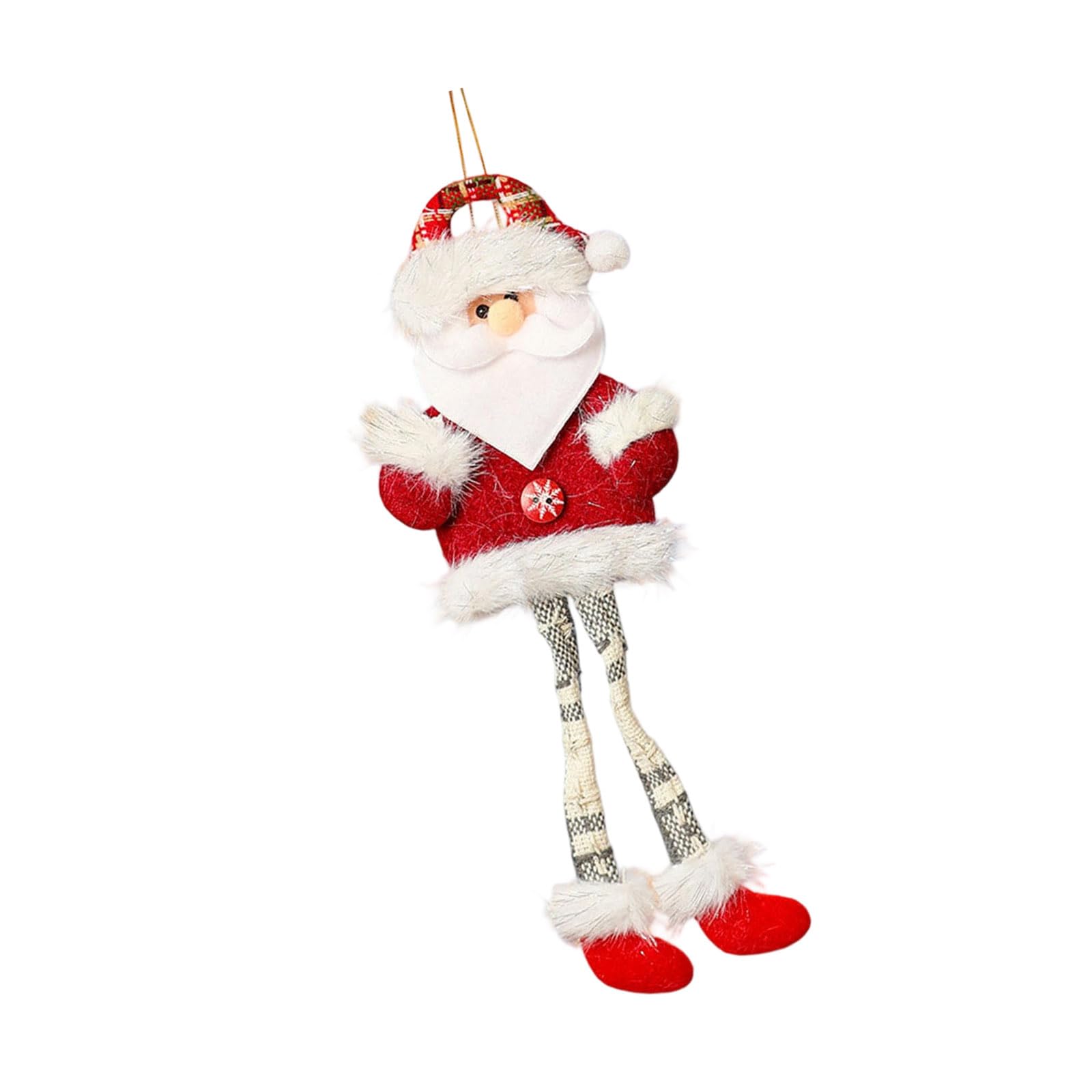 Kalttoy A Leg Santa/Snowman/Deer/Bear Holiday Hanging Decoration Djustable Rope Christmas Tree Ornament For Home Christmas Hanging Ornament