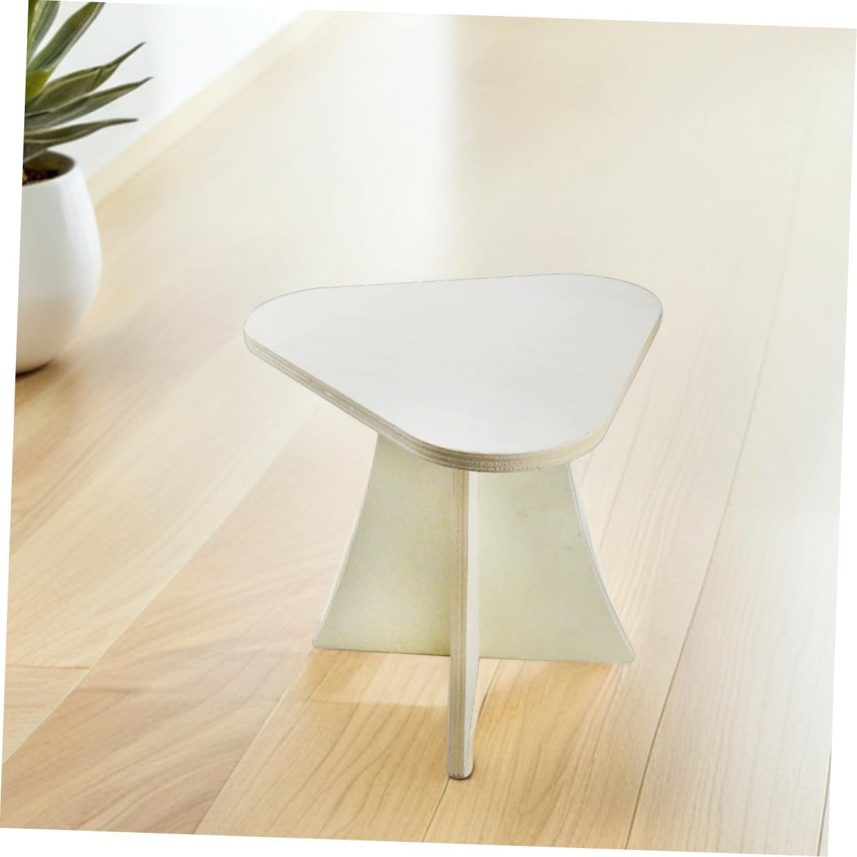 Solid Wood Plant Stand and Small Wood Stool for Indoor Plants, Decorative Flowerpot Display Base with Mortise Tenon Assembly, Rustic Wooden Pedestal for Home Garden Decor