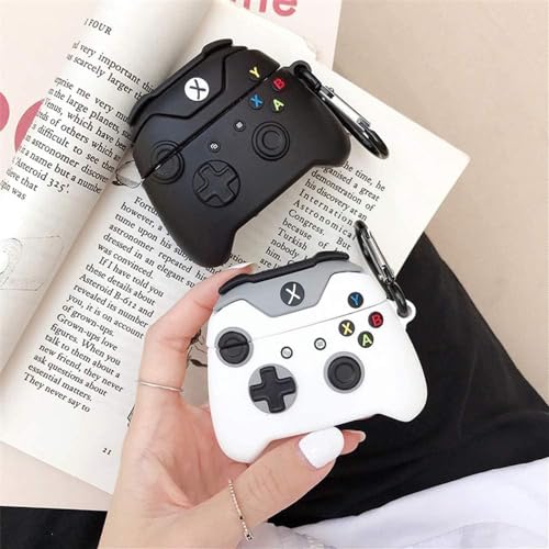 Image of Dezet Cute Soft Silicone Pouh Case for Airpods Pro GEN-2 (2022) � 3D Cartoon Animal Character Cover with Keychain Ring, Shockproof & Dustproof Protective Case for Kids & Girls (Game PAD BLK)