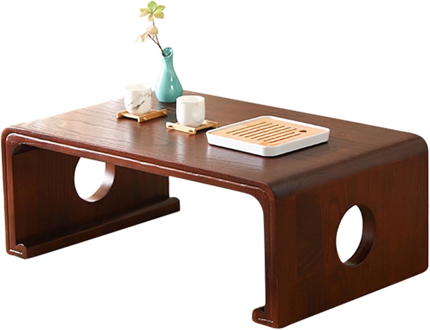 Table de sol japonaise minimaliste thé ordinateur petits espaces