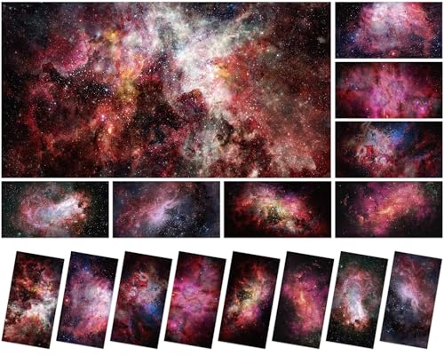 Wiooffen 8 Pcs Fluorescent Light Covers with 80 Magnets Decorative for Classroom Ceiling Light 4x2 Feet Magnetic Filter Easy Install for Office Hospitals & Home Drop Ceiling Supplies(Starry Night)