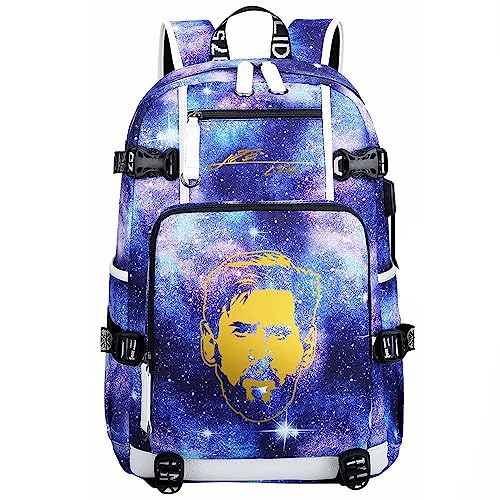 YUNZYUN Mochila multifuncional para fãs de laptop de viagem M-essi bolsa multicolorida para homens e mulheres, Céu estrelado - 2, Free Size