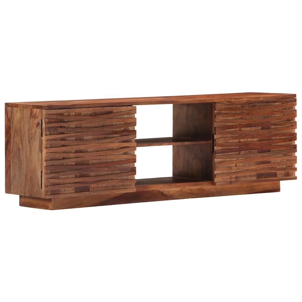 Meuble TV en bois massif d'acacia 120 x 30 x 40 cm