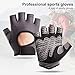 Qinlenyan Sport Gloves Breathable Workout Gloves Half Finger Unisex Workout Gloves Anti-Slip Wear-Resistant Full Palm Protection Gloves for Weightlifting Cycling Gym Workout Black L