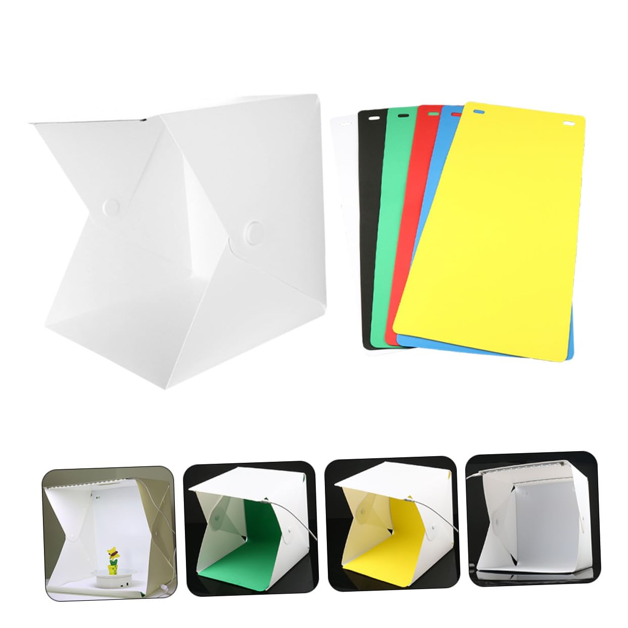 Toddmomy Mini Cubo Luminosa della Luce Mini Scatola Fotografica Sfondi di Diversi Colori Leggera per Fotografia Produzione di Video Commerciali Alimentata Tramite Porta USB
