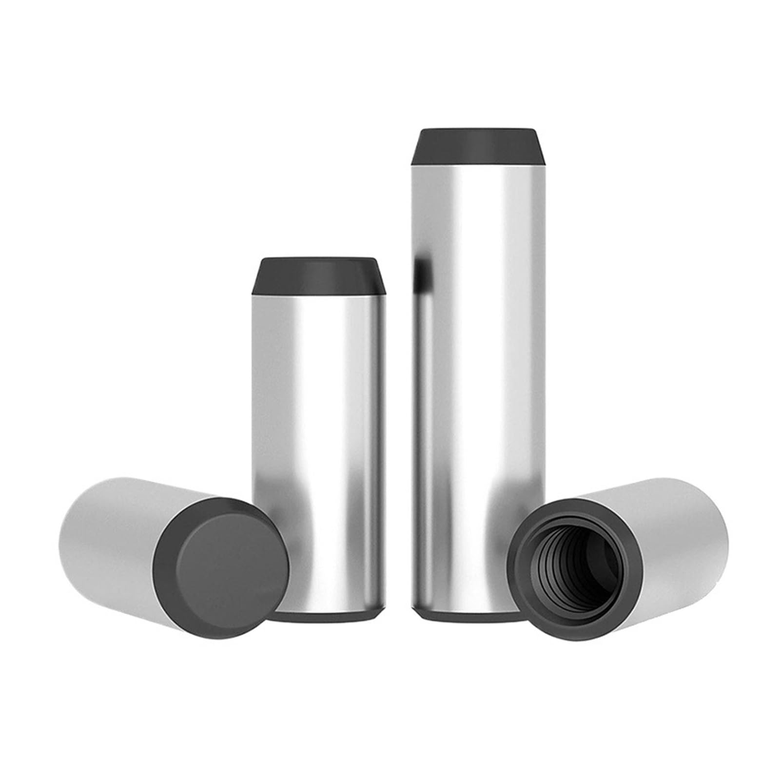Dyyeuavt 45Mm 45# Quenched Steel Hardened Dowel Internal Thread Cylindrical Positioning Pin High Strength M5 M6 M8 M10(Od20xm10 (1Pc),)