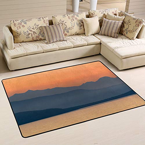 Grand tapis de salon pour cocooning devant le coucher de soleil - 6