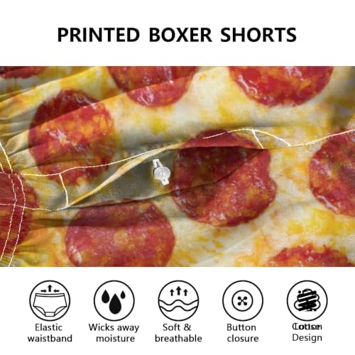 Image of Men's Boxer Shorts Cotton Loose Underwear with Button Fly