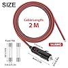 GUNGY Spinotto Accendisigari Auto 12V Presa Accendisigari Cavo Prolunga 2M 14AWG Spina Accendisigari Maschio con Fusibile 15 A per Auto SUV Camper