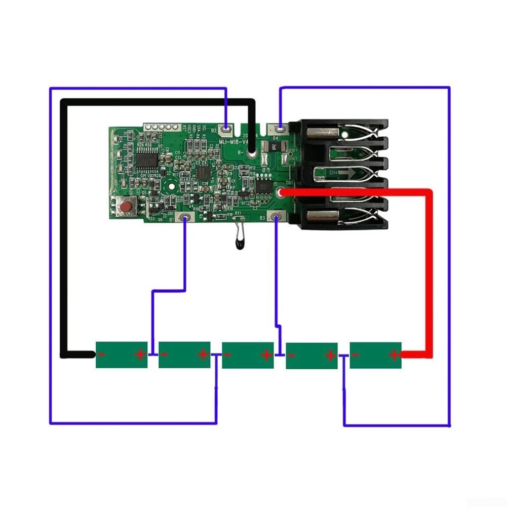 Circuit imprimé de protection de batterie Li-ion 18 V pour batteries d'outils électriques Milwaukee M18 Series